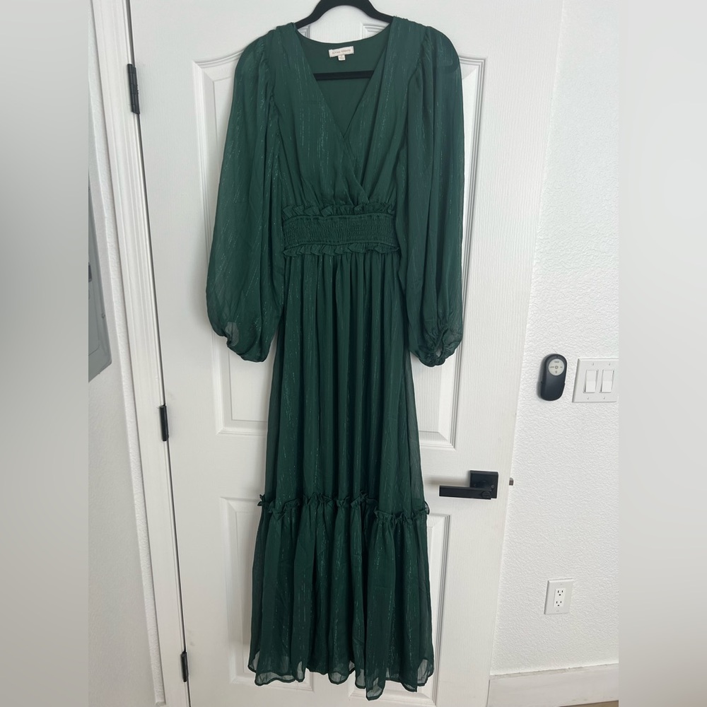 VICI - This Thing Called Love Smocked Balloon Sleeve Maxi Dress